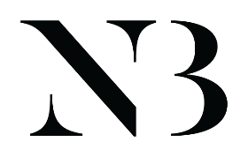 Black Nicky Burles logo on a transparent background