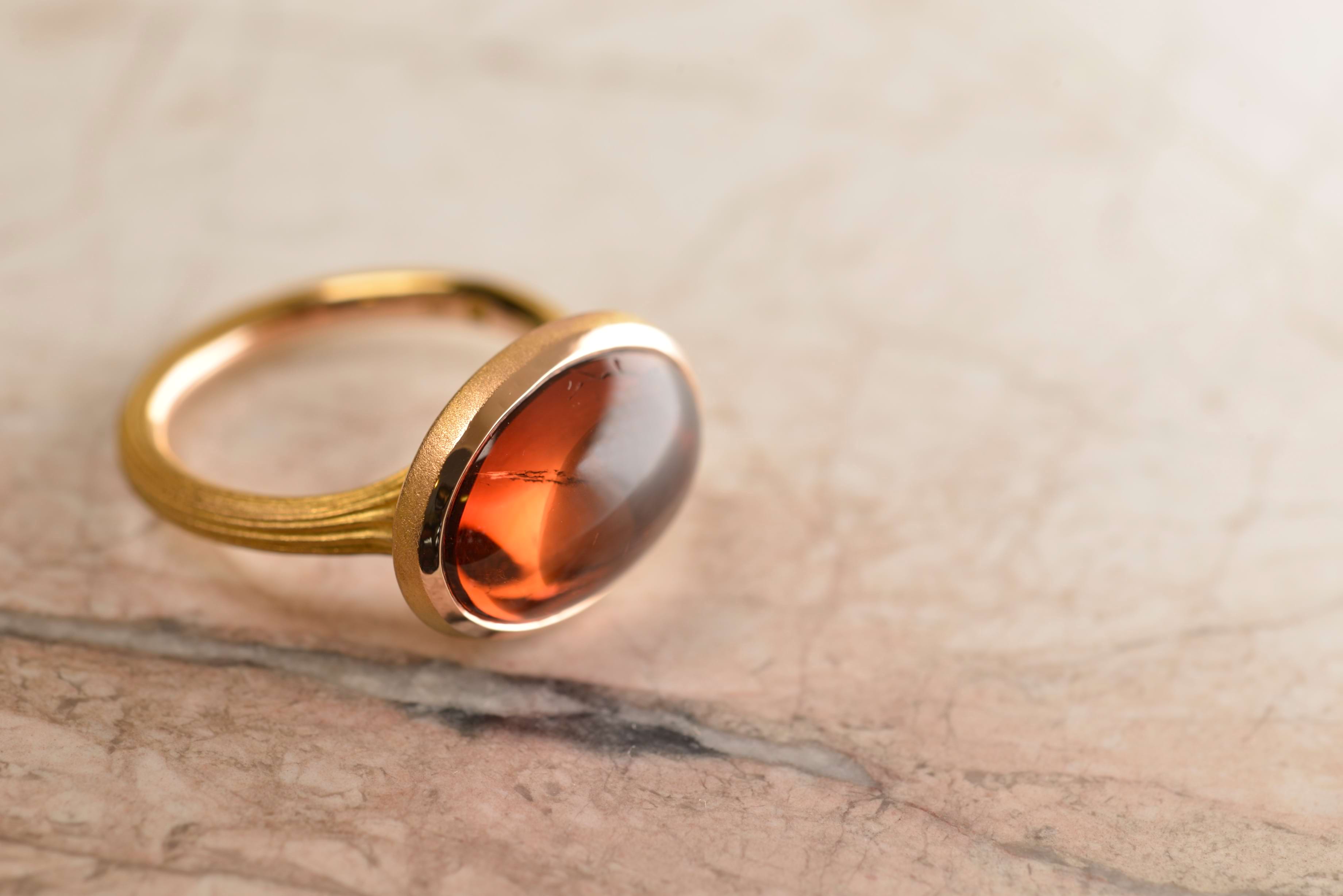 ''Acela" Sunset Tourmaline Ring