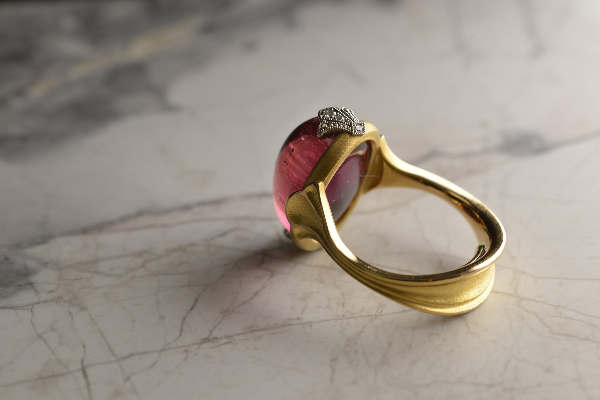 Lotus, Rubellite Tourmaline Dress Ring